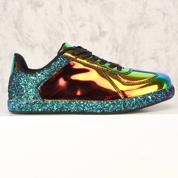 🆕LAST ONE Mermaid Glitter Holographic Sneakers - Picture 6 of 8